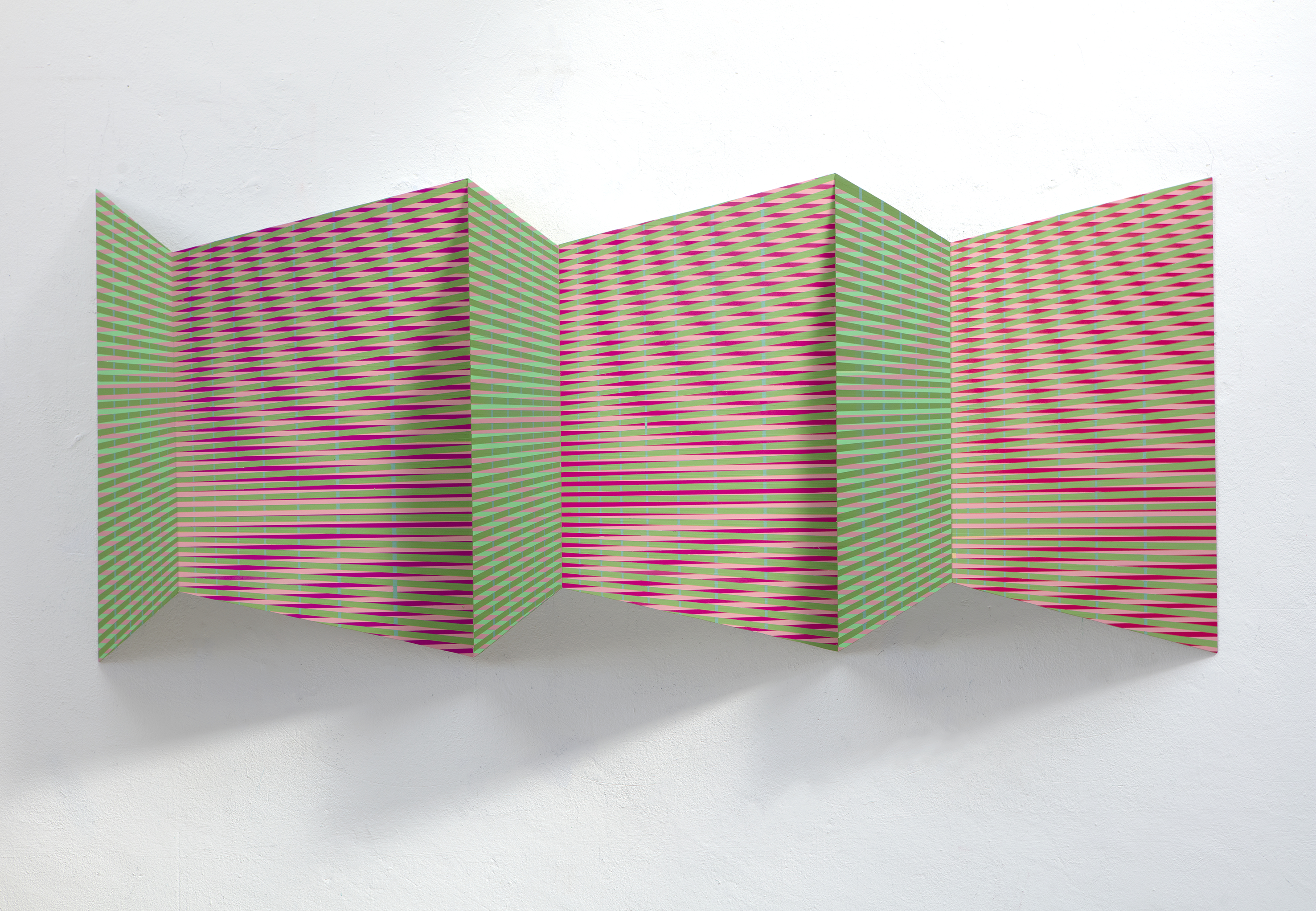 "NYQUIST-POETRY I", 83 x 194 x 20 cm, relief, acrylic on formed aluminium