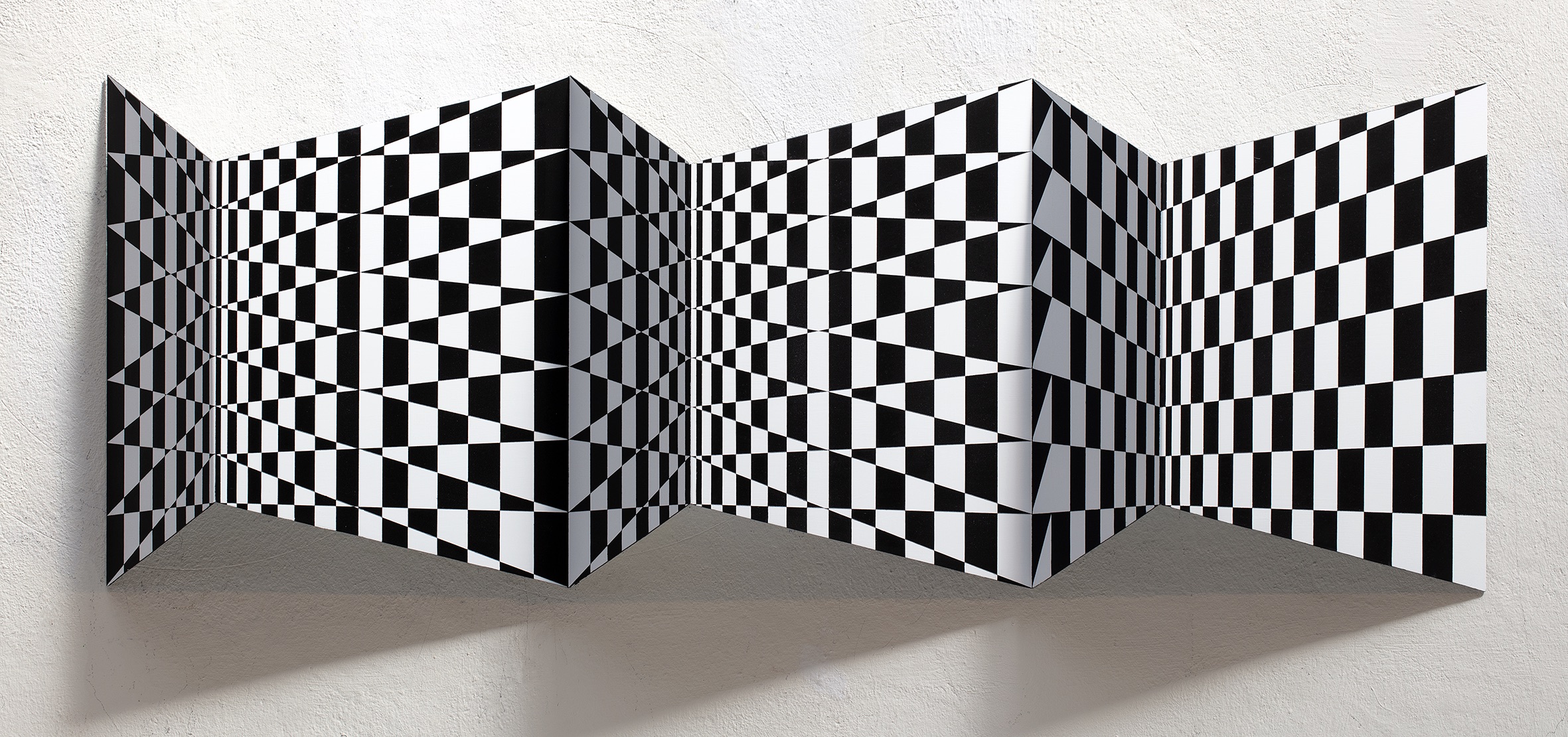 Edgar Diehl,  "PALINDROME VI",50 x 135 x 10 cm, relief, acryli/aluminium, 