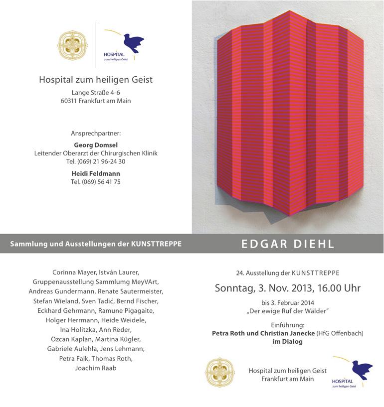 Einladung zur Ausstellung Edgar Diehl im Hospial zum heiligen Geist Frankfurt/M